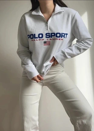 Pull half zip Ralph Lauren blanc, marque: Ralph Lauren, état: Très bon état, taille: XS / 34 / 6, 45,00 €, 47,95 € Protection acheteurs incluse