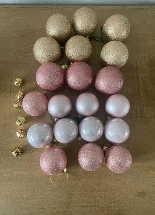 Lot déco, sapin de Noël, rose et doré, état: Très bon état, 5,00 €, 5,95 € Protection acheteurs incluse