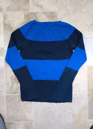 Pull Lauren Ralph Lauren bicolore - Femme L - Marine et bleu boutons dorés - 90% coton 10% nylon, marca: Ralph Lauren, estado: Muito bom, tamanho: M / 38 / 10, €35.00, €37.45 inclui Proteção do Comprador Pro