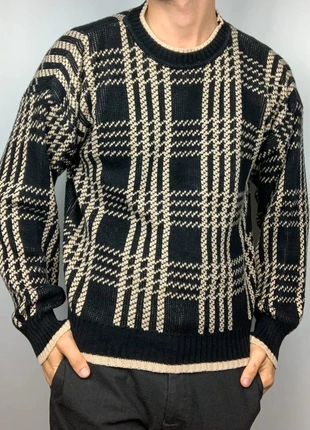 Pull col Rond Noir et Blanc à carreaux, marke: Vintage Dressing, zustand: Gut, größe: M, 13,00 €, 14,35 € beinhaltet Vinted-Käuferschutz Pro