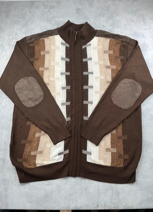 Gilet pull vintage marron blanc à rayures - XXXL, marke: Vintage Dressing, zustand: Sehr gut, größe: XXXL, 24,00 €, 25,90 € inklusive Vinted-Käuferschutz