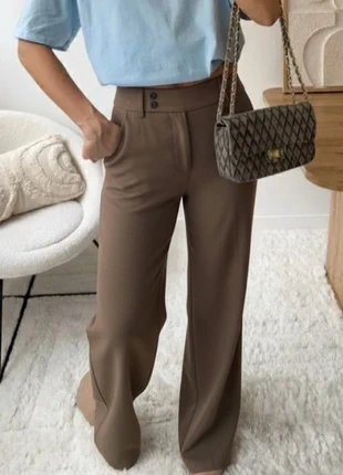Pantalon marron à taille haute – Élégance casual & moderne, brand: Atelier Fixdesign, condition: New without tags, size: S / 36 / 8, €35.00, €37.45 includes Buyer Protection