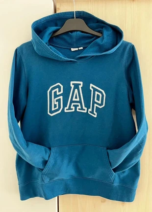 Hoodie / Sweat / Pull à capuche fin GAP bleu logo brodé taille XS/S, marke: GAP, zustand: Sehr gut, größe: S, 4,00 €, 4,90 € inklusive Vinted-Käuferschutz