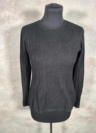 Pull Maille Torsadée Cable Knit Vintage Portmans noir texturé taille XS, brand: Vintage Dressing, condizioni: Ottime, taglia: XS / IT 38 / EU 34, €10.00, €11.20 include la Protezione acquisti Pro