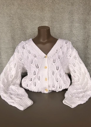 Cardigan tricot vintage blanc taille L, marque: Vintage, état: Très bon état, taille: L / 40 / 12, 7,00 €, 8,05 € Protection acheteurs incluse