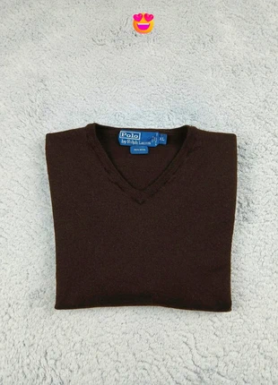 Pull sweat Col V Ralph Lauren Marron Pur laine - Taille XL - Enfant, marke: Ralph Lauren, zustand: Sehr gut, größe: XL, 24,90 €, 26,85 € beinhaltet Vinted-Käuferschutz Pro