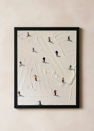 Minimal Ski Resort Poster A4 Framed | Alpine Winter Wall Art 🎿, brand: Art, condition: New with tags, £10.99, £12.24 includes Buyer Protection Pro