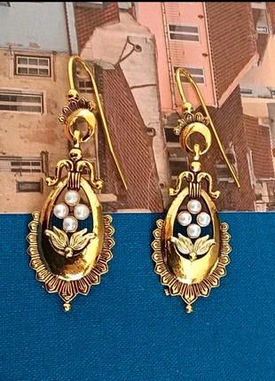 Boucles d'oreilles doré style baroque contemporain, marque: Vintage Chic, état: Très bon état, 5,00 €, 5,95 € Protection acheteurs incluse