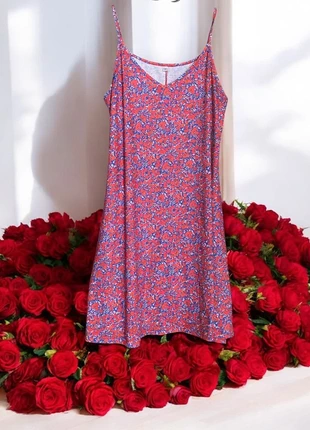 🌹 Robe d'Été à Fines Bretelles - Imprimé Floral Rouge & Bleu - Taille S🌹, état: Très bon état, taille: S / 36 / 8, 9,00 €, 10,15 € Protection acheteurs incluse