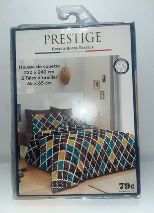Parure de housse de couette, marque: prestige, état: Très bon état, taille: King Size (220-240 cm x 220-260 cm), 10,99 €, 12,24 € Protection acheteurs incluse