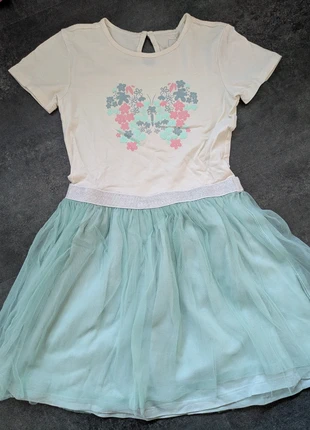 Robe beige et verte, marque: Cool Club, état: Très bon état, taille: 7 ans / 122 cm, 2,00 €, 2,80 € Protection acheteurs incluse