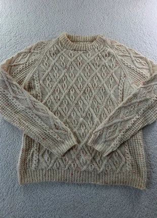 Pull traditionnel Aran Wool fisherman 100% Wool laine fait main fabriqué en Irlande L AW22, merk: aran wool, staat: Heel goed, maat: L / 40 / 12, € 29,90, € 32,10 inclusief Kopersbescherming