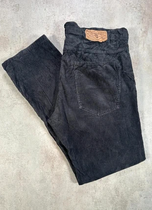 Pantalon En Velours Côtelé / Corduroy divided noir profond, coton, coupe skinny, zip taille 36, marque: Vintage Dressing, état: Très bon état, taille: XXL / 44 / 16, 14,00 €, 15,40 € Protection acheteurs (Pro) incluse