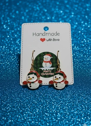 Boucles d'oreilles pendantes bonhomme de neige fêtes de fin d'année, état: Neuf sans étiquette, 2,50 €, 3,33 € Protection acheteurs incluse