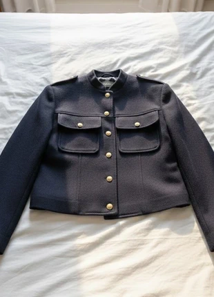 Veste Militaire Cropped Marine à Boutons Dorés – Taille M, marca: Bleu & Or, estado: Novo com etiquetas, tamanho: M / 38 / 10, €60.00, €63.70 inclui Proteção do Comprador