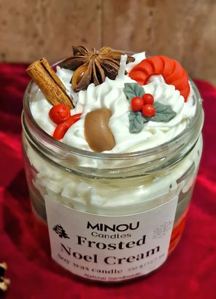 Vela aromática artesanal "Frosted Noel Cream" XL |50-55 h de duración | Olor navideño, marca: minou_and_co, estado: Novo com etiquetas, €16.99, €18.54 inclui Proteção do Comprador