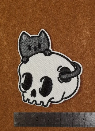 Patch Écusson Broderie Neuf Chat Crâne, marque: Chat Crâne, état: Neuf sans étiquette, 3,00 €, 3,85 € Protection acheteurs incluse