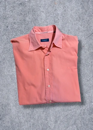 y2k Camicia Burberry London Vintage, Cotone Rosa Corallo a Righe, Taglia M, marque: Burberry, état: Très bon état, taille: M, 23,00 €, 24,85 € Protection acheteurs incluse