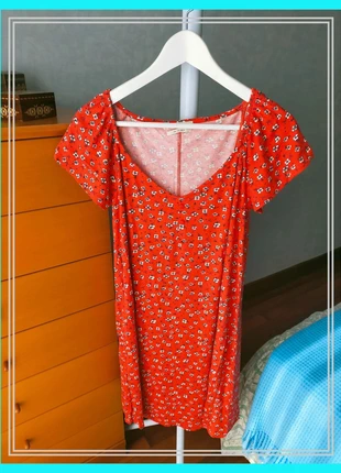Vestido estampado rojo, marque: Pull & Bear, état: Très bon état, taille: L / 40 / 12, 5,00 €, 5,95 € Protection acheteurs incluse