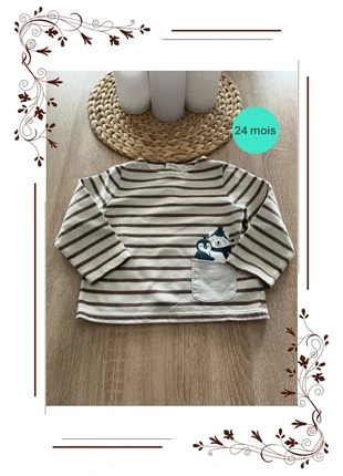 🧸 Haut marinière Sergent Major à poche animaux – 24 mois 🧸, marke: Sergent Major, zustand: Sehr gut, größe: 24–36 Monate / 92, 8,00 €, 9,10 € inklusive Vinted-Käuferschutz