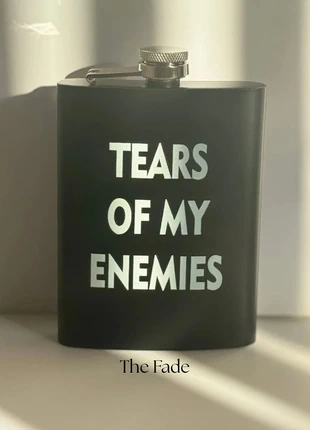 Black Matte Flask – Tears of My Enemies Statement Piece, brand: NO LABEL, condition: New without tags, £10.00, £11.20 includes Buyer Protection Pro