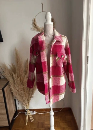 Magnifique manteau en laine carreaux femme fushia marron et blanc, brand: Unique, condition: Very good, size: One size, €35.00, €37.45 includes Buyer Protection