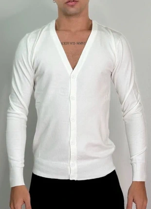 Cardigan caldo e morbido uomo, bianco, M. New+tag. Sku362, marque: cardigan white, état: Neuf avec étiquette, taille: M, 11,96 €, 13,26 € Protection acheteurs incluse