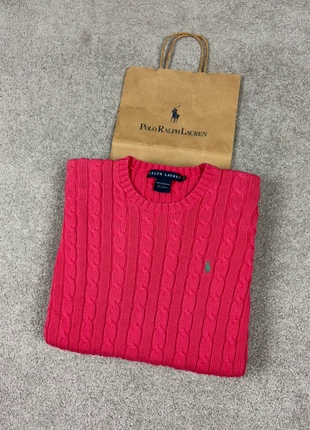 Pull Col Rond Torsadé Ralph Lauren / Cable Knit Rose XS Femme| Logo Brodé | Old Money RAJ2A64, brand: Ralph Lauren, condizioni: Ottime, taglia: XS / IT 38 / EU 34, €39.80, €42.49 include la Protezione acquisti
