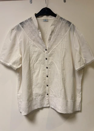 Superbe chemisier blanc MS Mode taille 48 entre aisselles 67 cm, marke: MS Mode, zustand: Sehr gut, größe: 4XL / 48 / 20, 10,00 €, 11,20 € inklusive Vinted-Käuferschutz