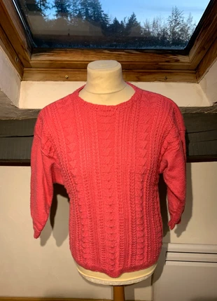 Pull femme ras du cou rose en maille torsadé XL vintage, marque: Vintage Dressing, état: Très bon état, taille: XL / 42 / 14, 15,00 €, 16,45 € Protection acheteurs incluse