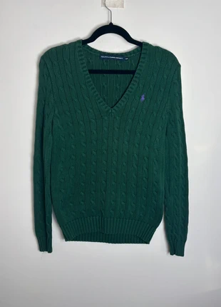 Pull torsadé femme Ralph Lauren Sport vert (S), brand: Ralph Lauren, condition: Very good, size: S / 36 / 8, €55.00, €58.45 includes Buyer Protection