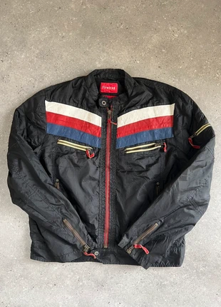 Veste Aviateur Blouson moto Firetrap L Noir Homme plastron cuir Full zip col mao vintage, brand: Firetrap, condizioni: Buone, taglia: L, €15.00, €16.45 include la Protezione acquisti Pro