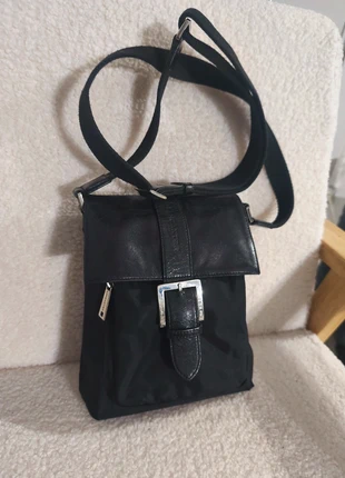 Sacoche bandoulière / Besace Lancaster noire - Cuir et Nylon, marca: Lancaster, estado: Muito bom, €18.00, €19.60 inclui Proteção do Comprador