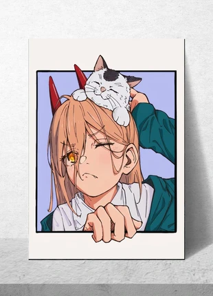 affiche chainsaw man anime movie poster A3, marque: Art, état: Neuf sans étiquette, 9,00 €, 10,15 € Protection acheteurs incluse