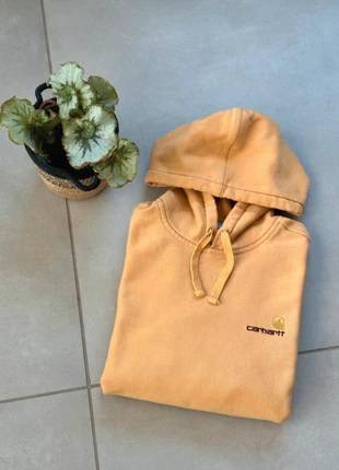 Sweat/pull à capuche Carhartt WIP « Hooded American Script Sweat » jaune moutarde - Taille M -, brand: Carhartt, condizioni: Ottime, taglia: M, €55.00, €58.45 include la Protezione acquisti