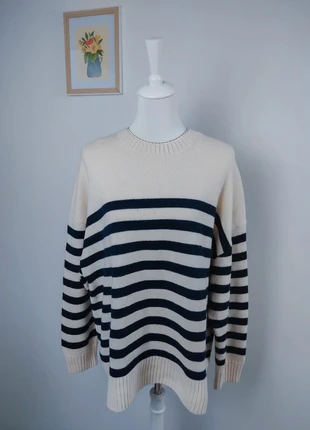 Pull marin COS rayé écru et bleu marine taille M femme P1124, marque: COS, état: Très bon état, taille: M / 38 / 10, 45,00 €, 47,95 € Protection acheteurs incluse