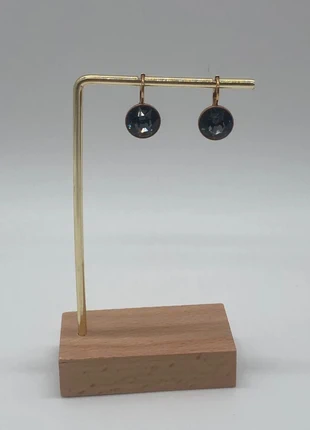 💎 Boucles d’oreilles Swarovski – doré rosé et cristal bleu-gris, merk: Swarovski, staat: Heel goed, € 21,60, € 23,38 inclusief Kopersbescherming Pro