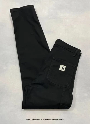 Jean Carhartt wip Noir W’ Pierce Pant 100% coton Jean Droit Knee pant Boyfriend - XS w24 /1568B, marca: Carhartt, estado: Muito bom, tamanho: XS / 34 / 6, €49.00, €52.15 inclui Proteção do Comprador Pro