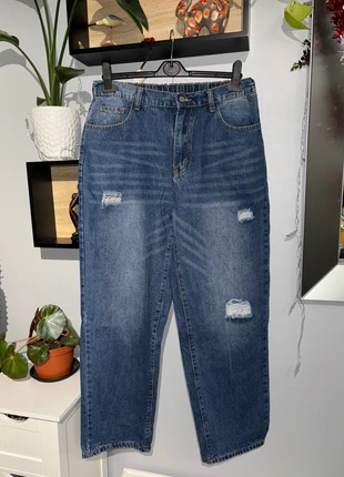 Jean mom bleu, marque: Shein, état: Très bon état, taille: XL / 42 / 14, 6,50 €, 7,53 € Protection acheteurs incluse