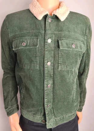 Veste America Today Icon vert en sherpa col teddy tissu côtelé 100% coton, brand: America Today, condition: Very good, size: S, €29.99, €32.19 includes Buyer Protection