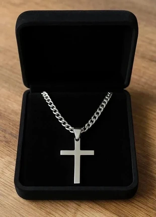 Collier Croix Argenté Acier Inoxydable Religieux Chrétien Catholique Chaîne Pendentif (Croix 4), brand: Croix, condition: Very good, €8.97, €10.12 includes Buyer Protection