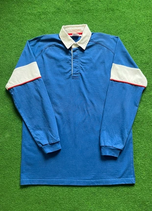 Polo Vintage Longsleeve Manches Longues Rayures Exclusif Rare Rugby XV France Bleu Brodé Homme L, brand: Vintage Dressing, condition: Very good, size: L, €8.90, €10.05 includes Buyer Protection