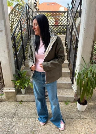 💚 Imperméable Femme Court Réversible Mi-Saison Kaki & Doré – Taille S Laura Jo 💛, marke: Laura Jo, zustand: Sehr gut, größe: S / 36 / 8, 50,00 €, 53,20 € beinhaltet Vinted-Käuferschutz Pro