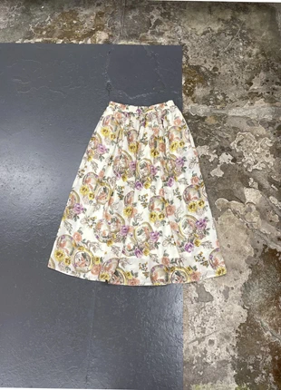 Jupe longue beige et rose imprimée Vintage, marque: Vintage Dressing, état: Bon état, taille: M / 38 / 10, 5,00 €, 5,95 € Protection acheteurs (Pro) incluse