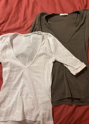 Lot de t-shirt col V Zara, brand: Zara, condition: New without tags, size: S / 36 / 8, €10.00, €11.20 includes Buyer Protection