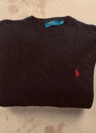 Ralph Lauren - Pull torsadé - Noir - Taille S - Laine - Femme - Vintage # 877, marque: Ralph Lauren, état: Très bon état, taille: S / 36 / 8, 50,00 €, 53,20 € Protection acheteurs incluse