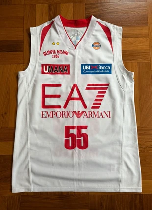 Canotta EA7 Emporio Armani Olimpia Milano Basile Serie A basket Euroleague, brand: Emporio Armani, condizioni: Nuovo senza cartellino, taglia: M, €75.00, €79.45 include la Protezione acquisti