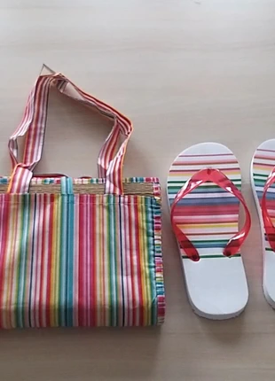 Lot tongs + natte de plage assorties neufs, marque: le club des créateurs de beauté, état: Neuf avec étiquette, taille: 38, 15,50 €, 16,98 € Protection acheteurs incluse