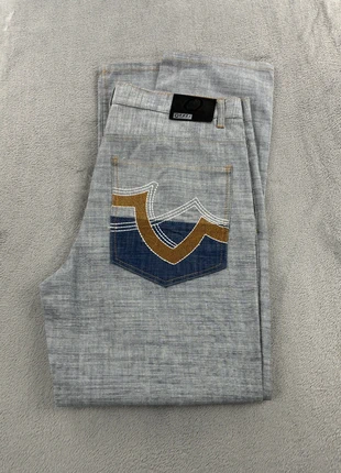 Jeans denim W40 baggy gris brodé broderies hip hop vintage y2k, brand: Vintage Dressing, condition: New without tags, size: W40, €25.00, €26.95 includes Buyer Protection