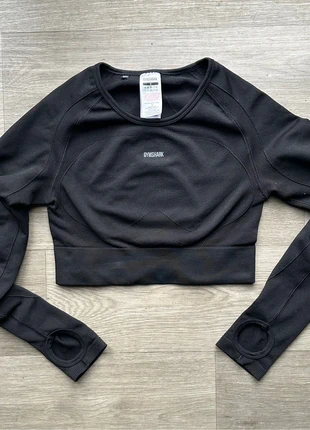 Crop top manches longues Gymshark noir taille S, marca: Gymshark, estado: Muy bueno, tamaño: S / 36 / 8, 18,00 €, 19,60 € Protección al comprador incluida